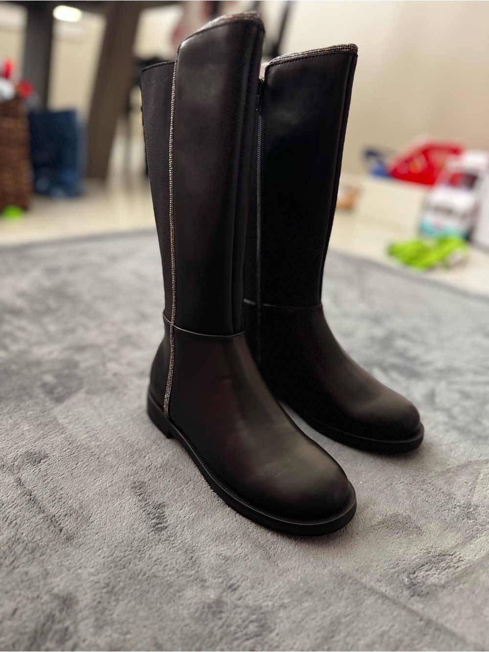 Kids Tall Black Riding Boots